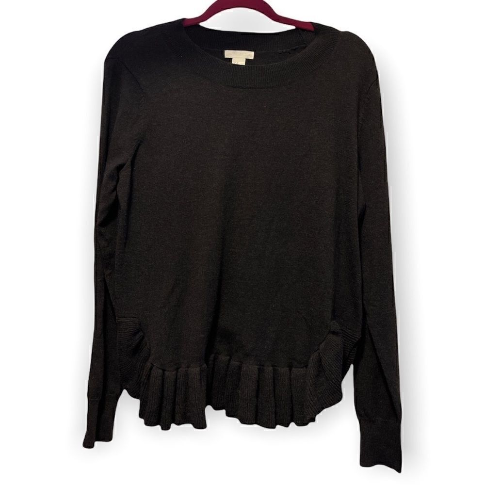 H&M I Conscious woman’s Black Ruffled Sweater - Picture 2 of 7